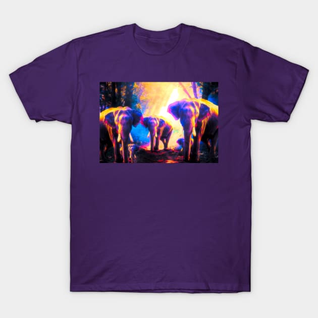 Elephants Family T-Shirt by jasminaseidl